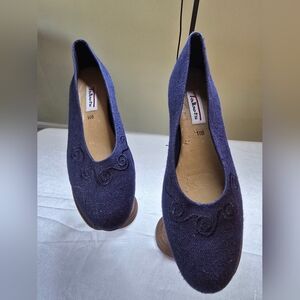 Talbot's Linen Ballet Flats Leather Sole Gardengirl Scandigirl Cottagecore